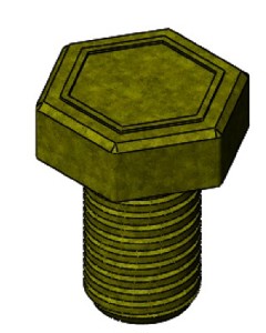 Hexagon screw 5/16x1/2 Galv